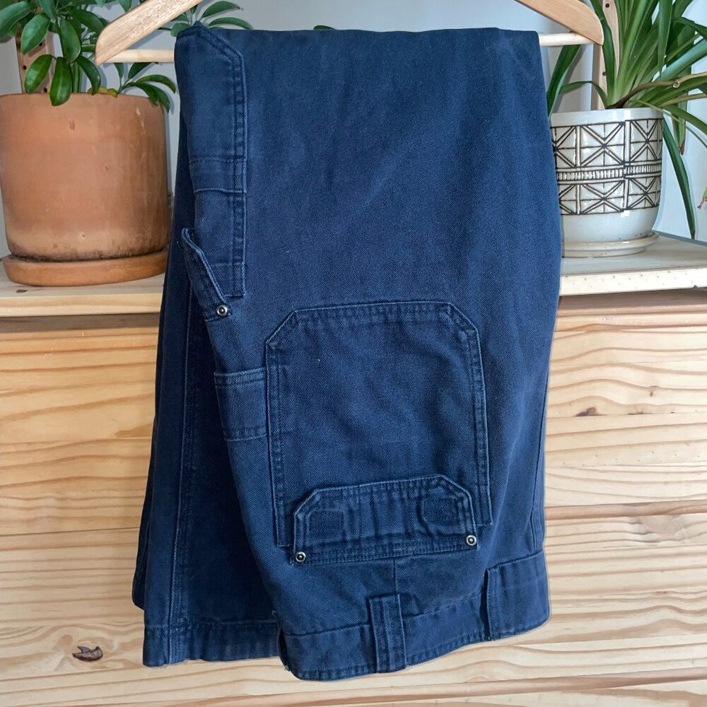 Men's DuluthFlex Fire Hose Rlx Fit Cargo Work Pants Navey ~ Sz 40x34